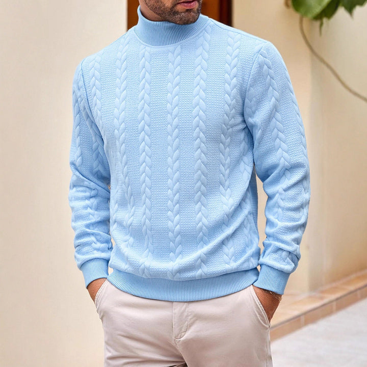 Juan | Relaxed Cable Knit Turtleneck Sweater