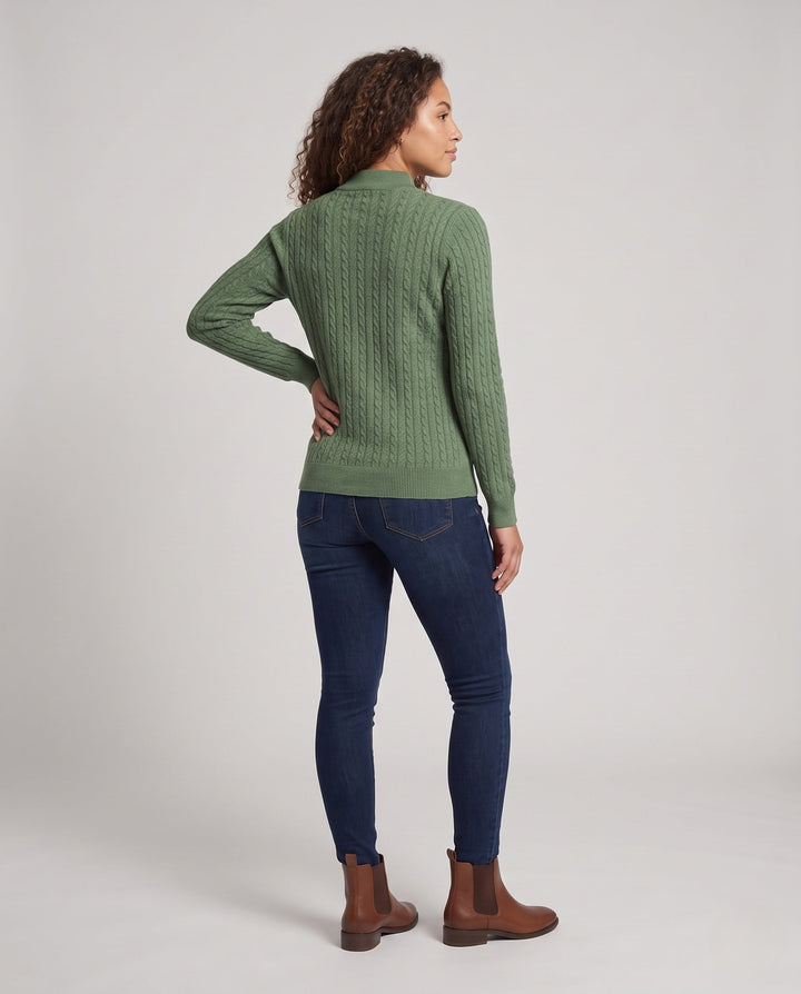 Judith | Classic Cable Knit Turtleneck Sweater
