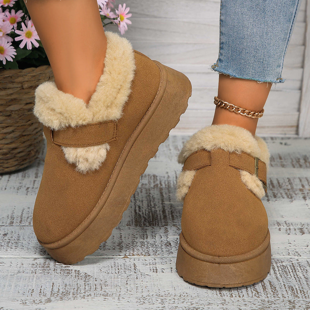 Judith | Effortless Cozy Platform Slippers with Faux Fur Lining