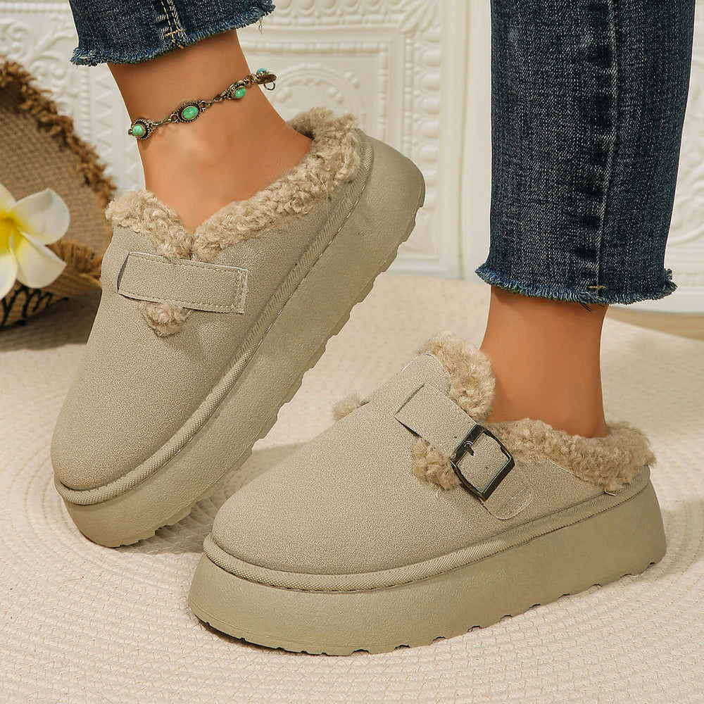 Judith | Effortless Cozy Platform Slippers with Faux Fur Lining