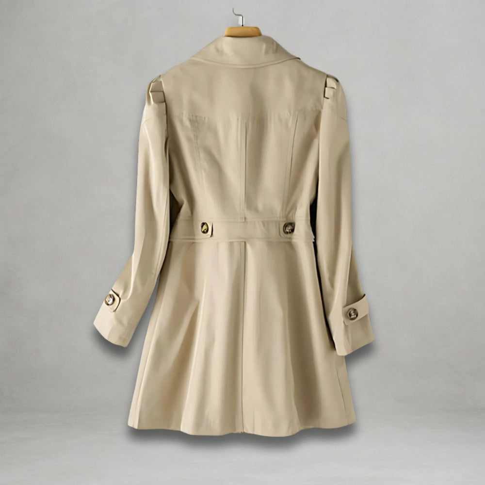 Judith | Refined Belted Notch Lapel Longline Trench Coat