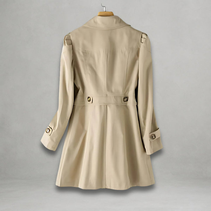 Judith | Refined Belted Notch Lapel Longline Trench Coat