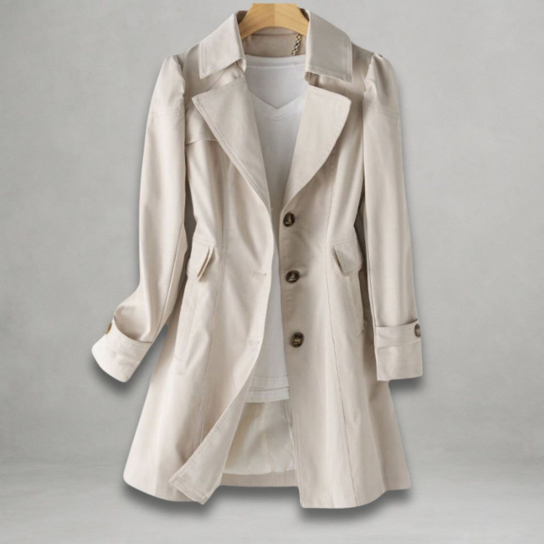 Judith | Refined Belted Notch Lapel Longline Trench Coat