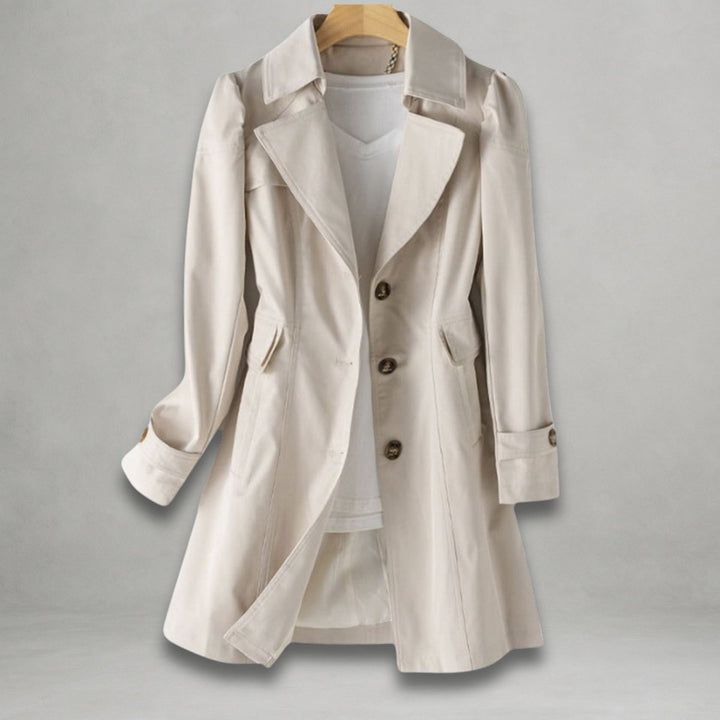 Judith | Refined Belted Notch Lapel Longline Trench Coat