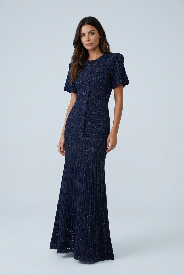 Judith | Relaxed Textured Knit Sweater Dress