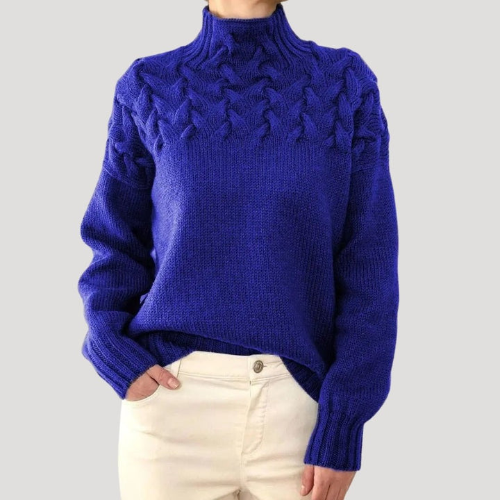 Judy | Classic Turtleneck Cable Knit Sweater