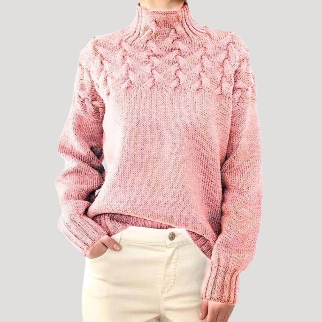 Judy | Classic Turtleneck Cable Knit Sweater