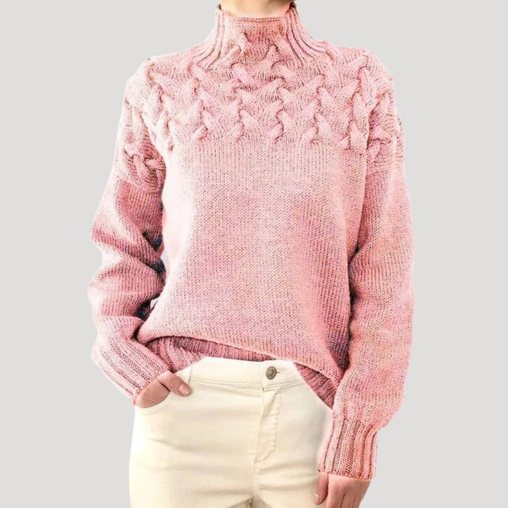 Judy | Classic Turtleneck Cable Knit Sweater