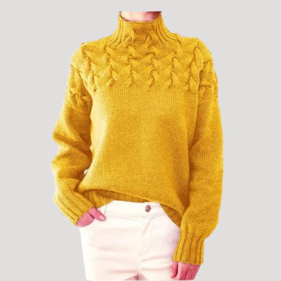 Judy | Classic Turtleneck Cable Knit Sweater