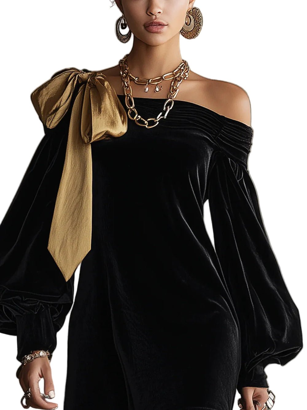 Judy | Cozy Off Shoulder Plush Fall Wedding Guest Mini Dress