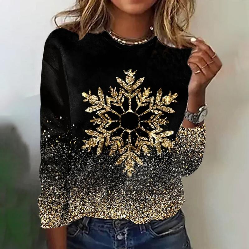 Judy | Snowflake Crew Neck Christmas Sweater Women