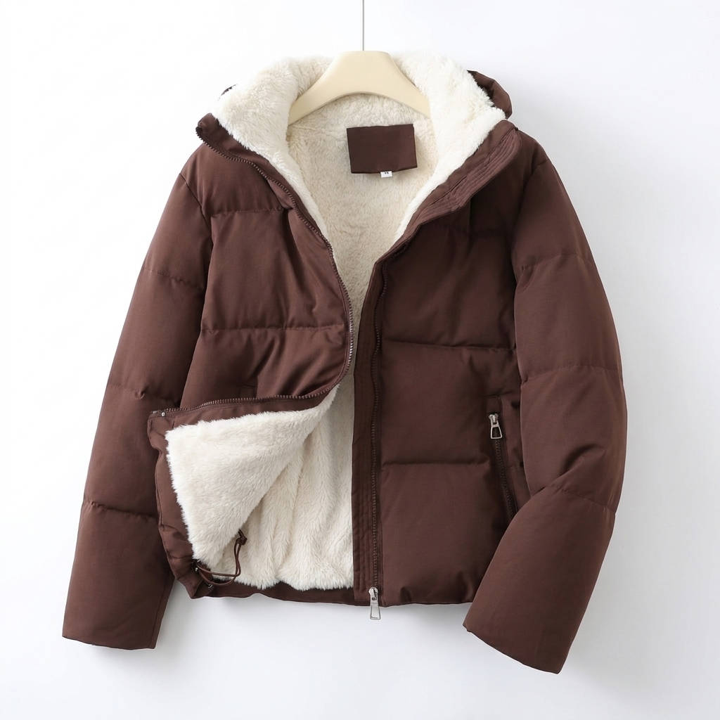 Judy | Sophisticated Quilted Cropped Puffer Jacket with Removable Hood
