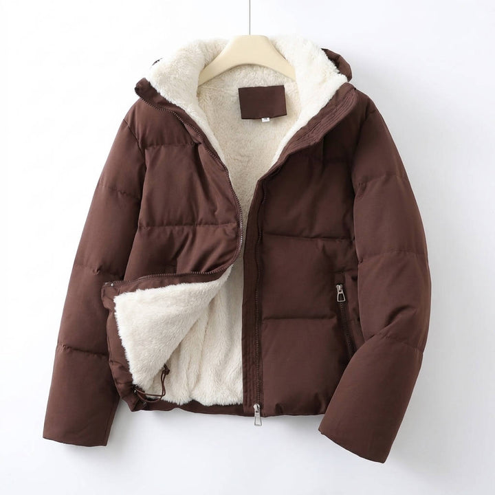 Judy | Sophisticated Quilted Cropped Puffer Jacket with Removable Hood
