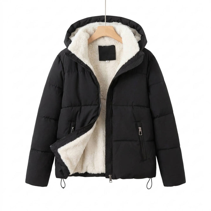 Judy | Sophisticated Quilted Cropped Puffer Jacket with Removable Hood