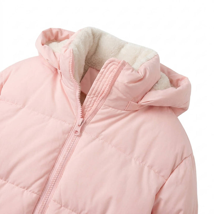 Judy | Sophisticated Quilted Cropped Puffer Jacket with Removable Hood