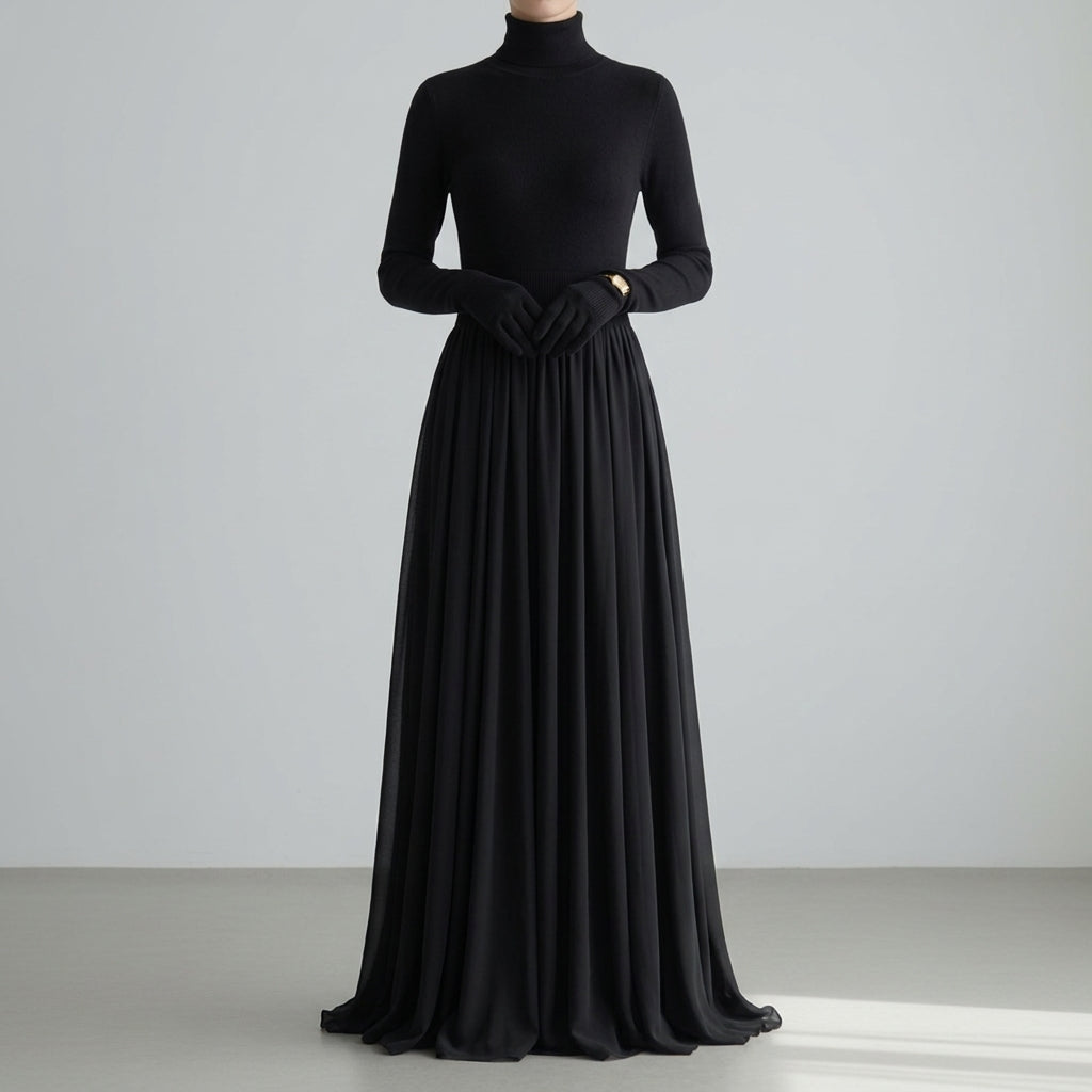 Judy | Timeless Turtleneck Maxi Sweater Dress