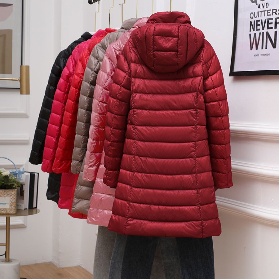 Julia | Refined Quilted Mid-Length Hooded Puffer Jacket