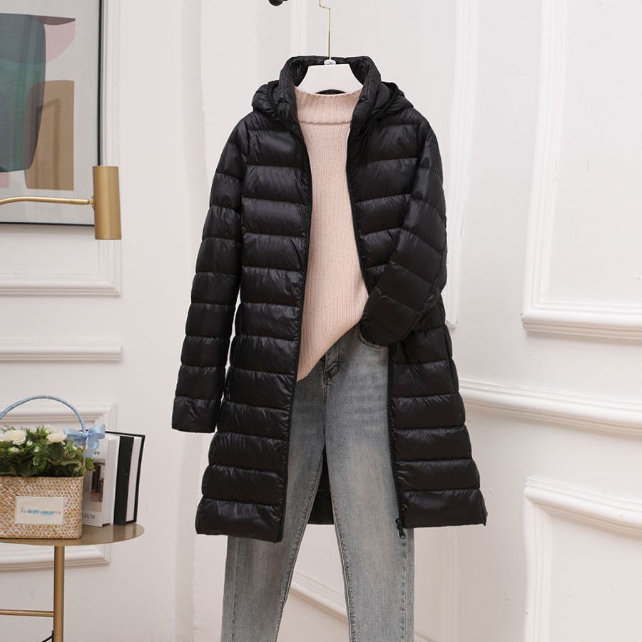 Julia | Refined Quilted Mid-Length Hooded Puffer Jacket