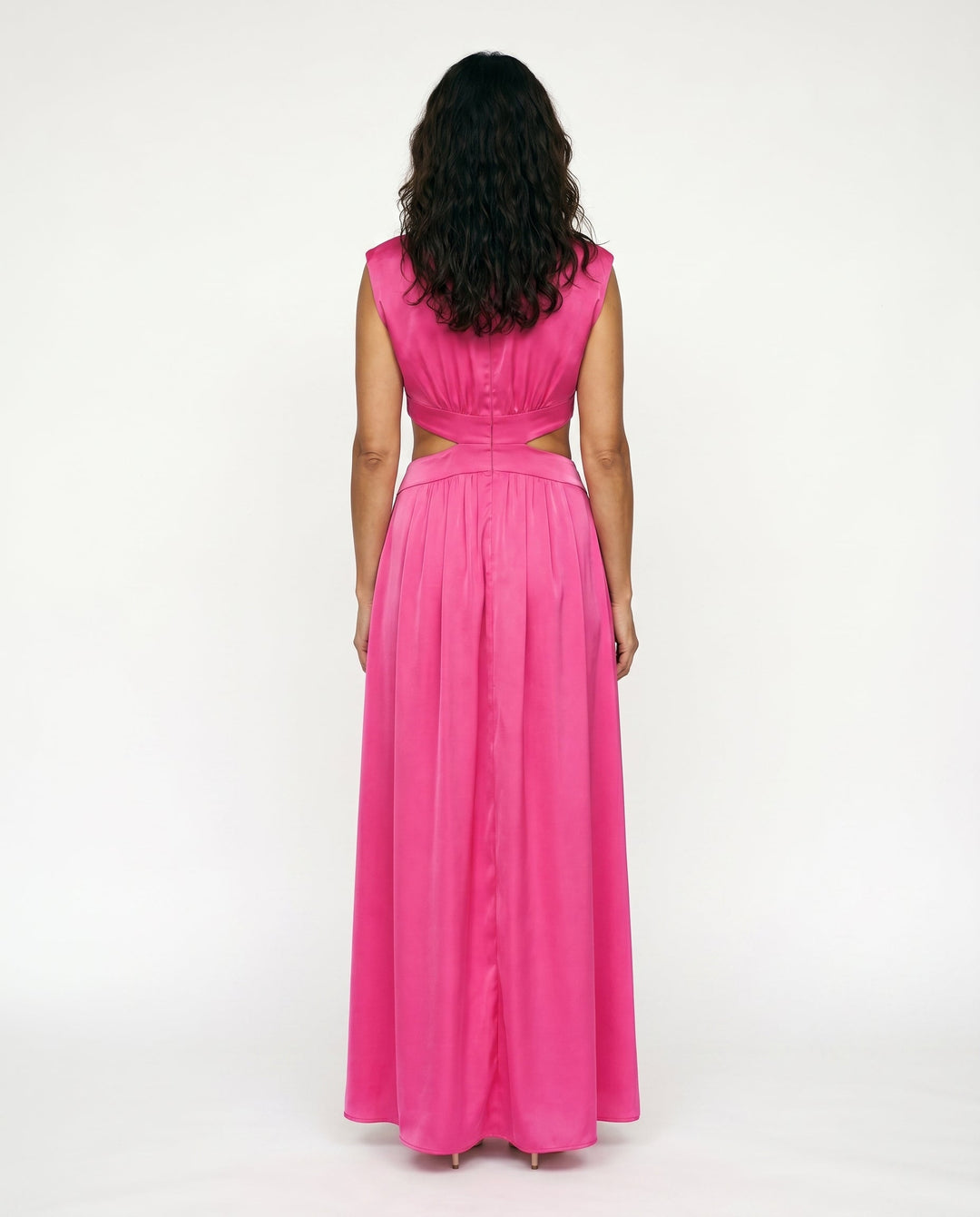 Julie | Cozy High Neck Cutout Waist Holiday Dress
