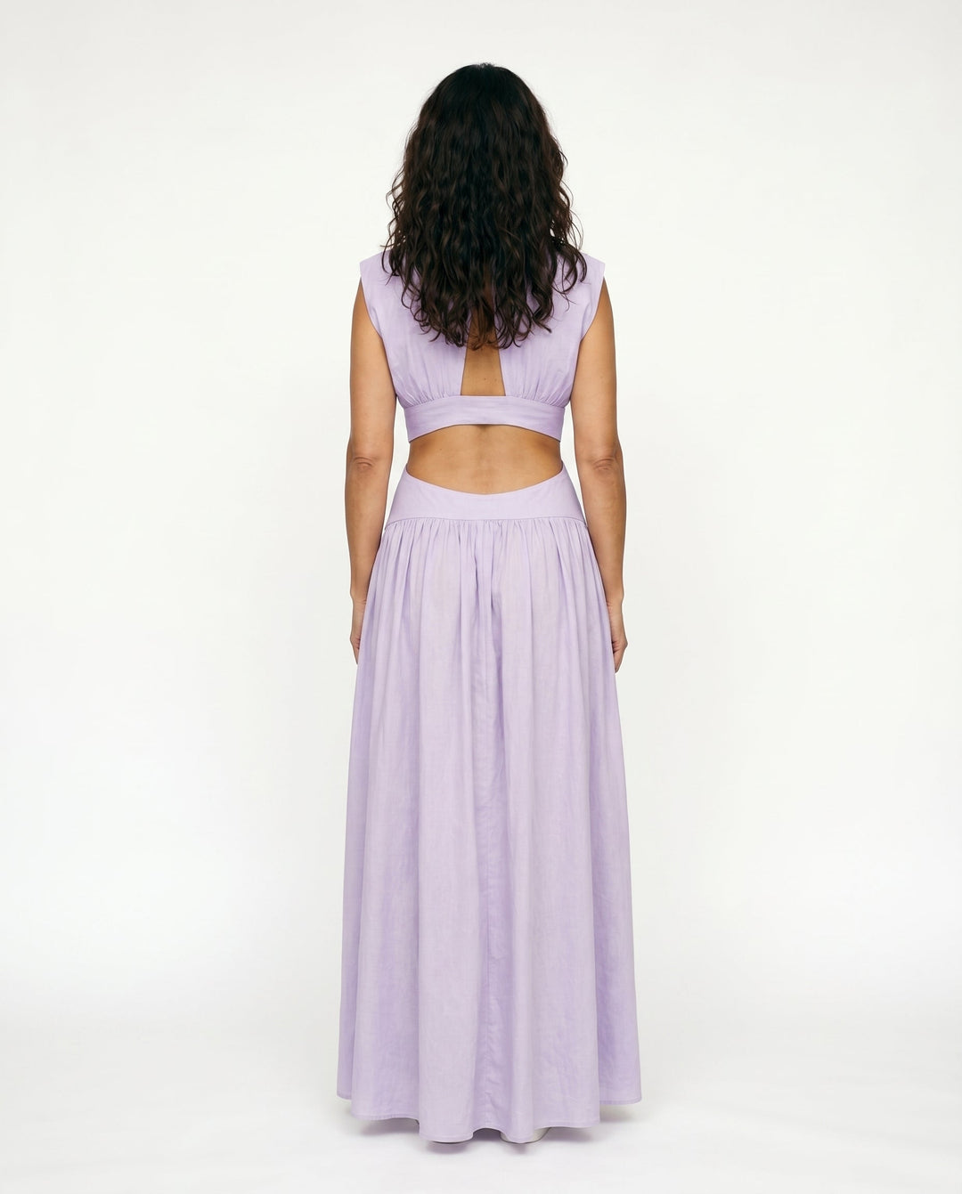 Julie | Cozy High Neck Cutout Waist Holiday Dress