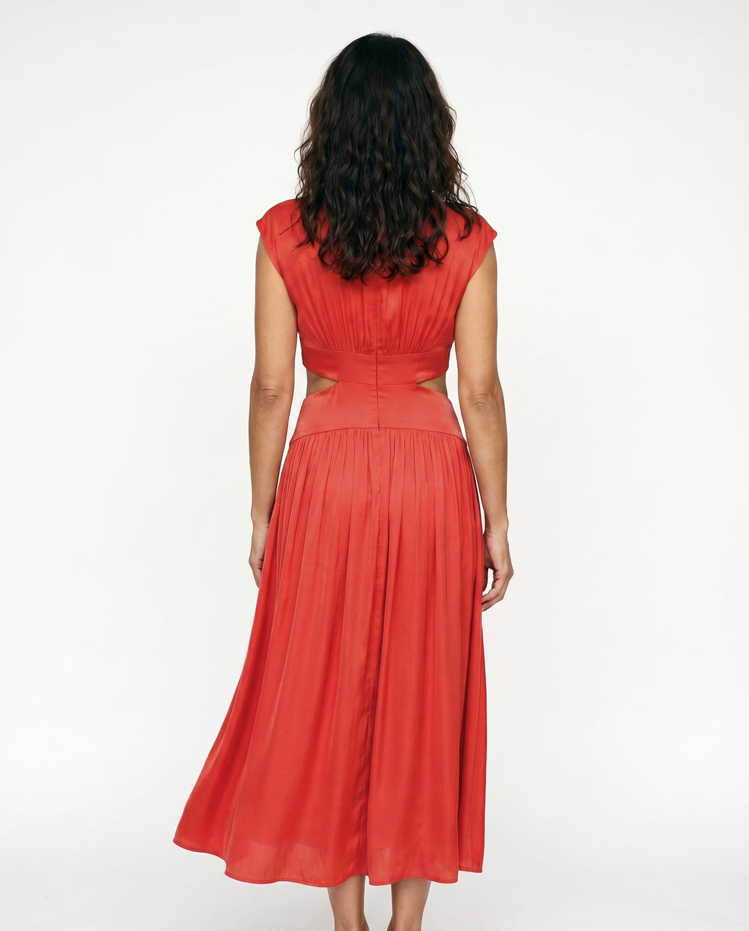 Julie | Cozy High Neck Cutout Waist Holiday Dress