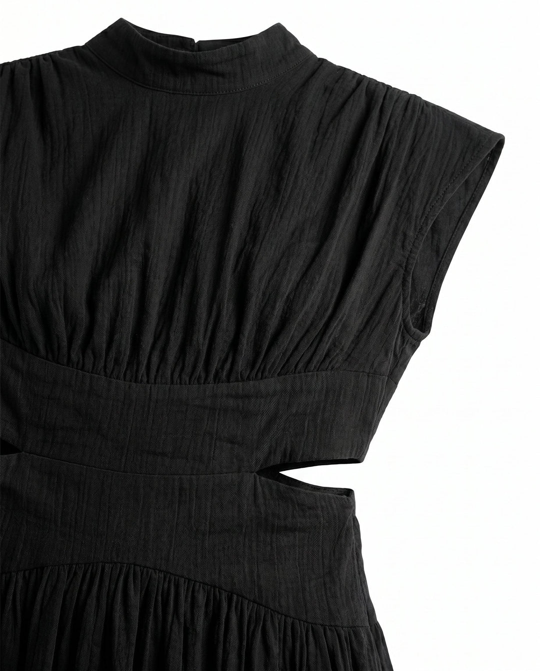Julie | Cozy High Neck Cutout Waist Holiday Dress