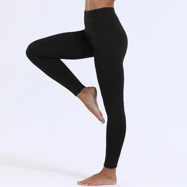 Julie | Elegant High Waist Fleece Lined Thermal Leggings
