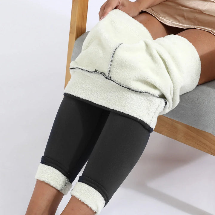 Julie | Elegant High Waist Fleece Lined Thermal Leggings