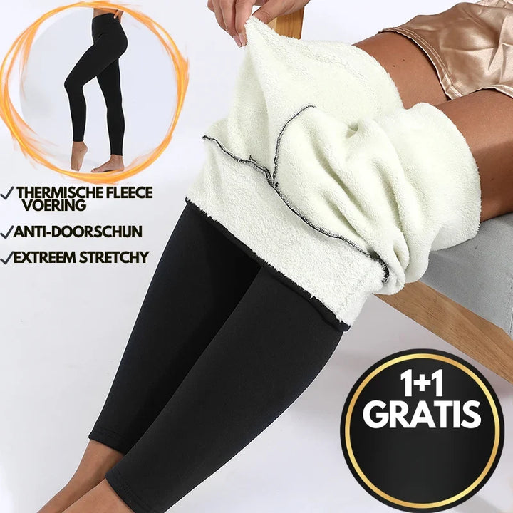 Julie | Elegant High Waist Fleece Lined Thermal Leggings