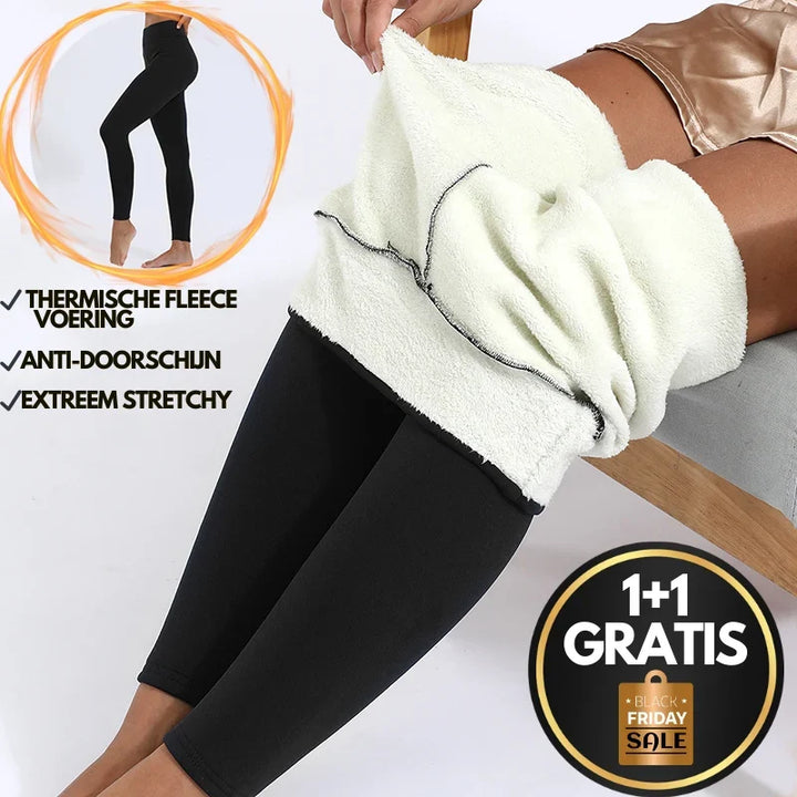 Julie | Elegant High Waist Fleece Lined Thermal Leggings