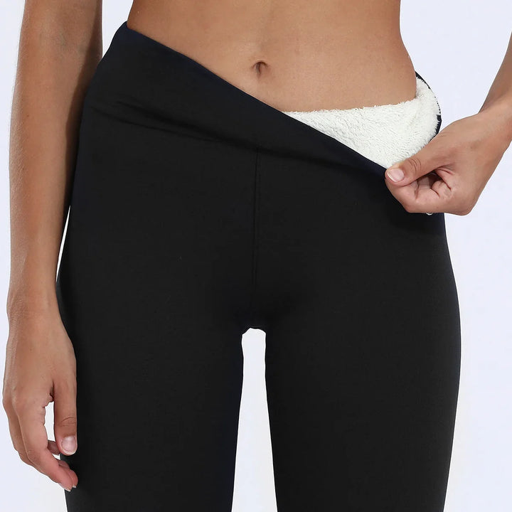 Julie | Elegant High Waist Fleece Lined Thermal Leggings