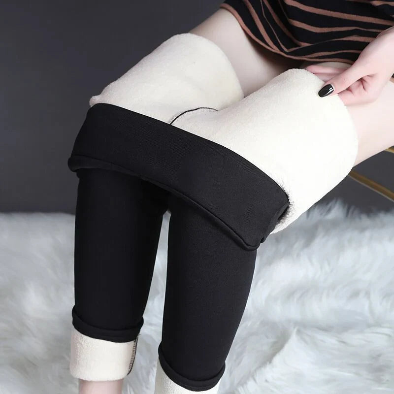 Julie | Elegant High Waist Fleece Lined Thermal Leggings