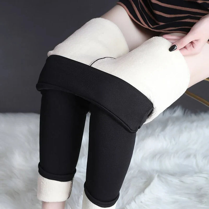 Julie | Elegant High Waist Fleece Lined Thermal Leggings