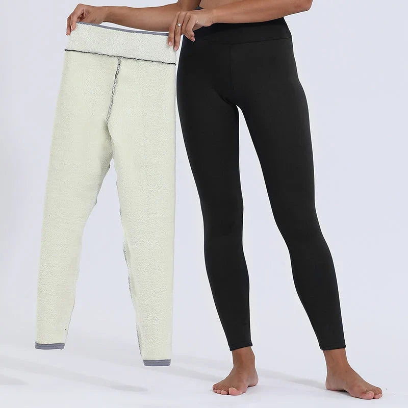 Julie | Elegant High Waist Fleece Lined Thermal Leggings