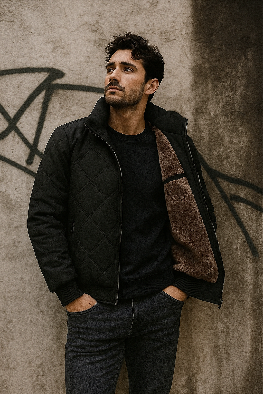 Justin | Diamond Quilted Mens Puffer Jacket