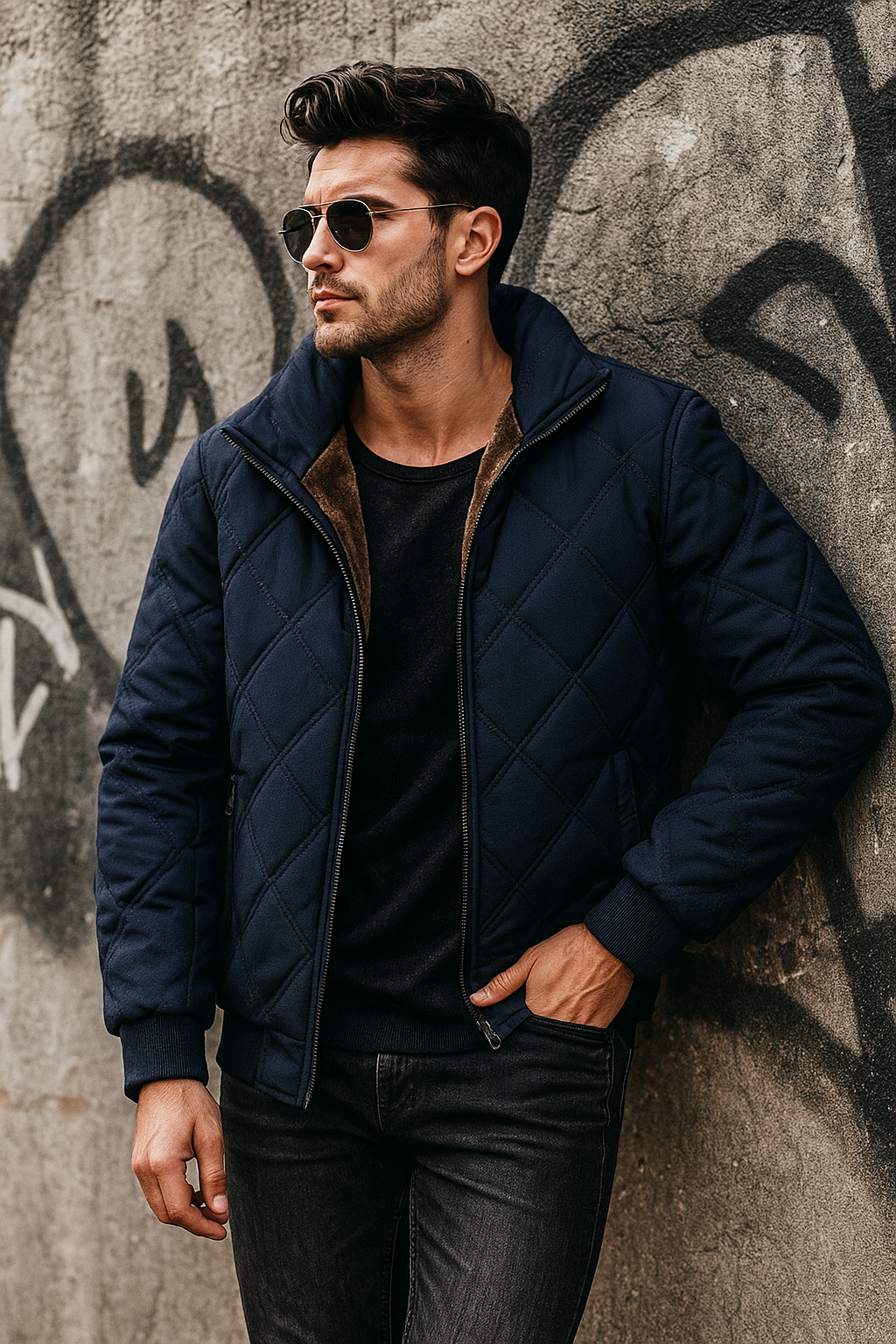 Justin | Diamond Quilted Mens Puffer Jacket