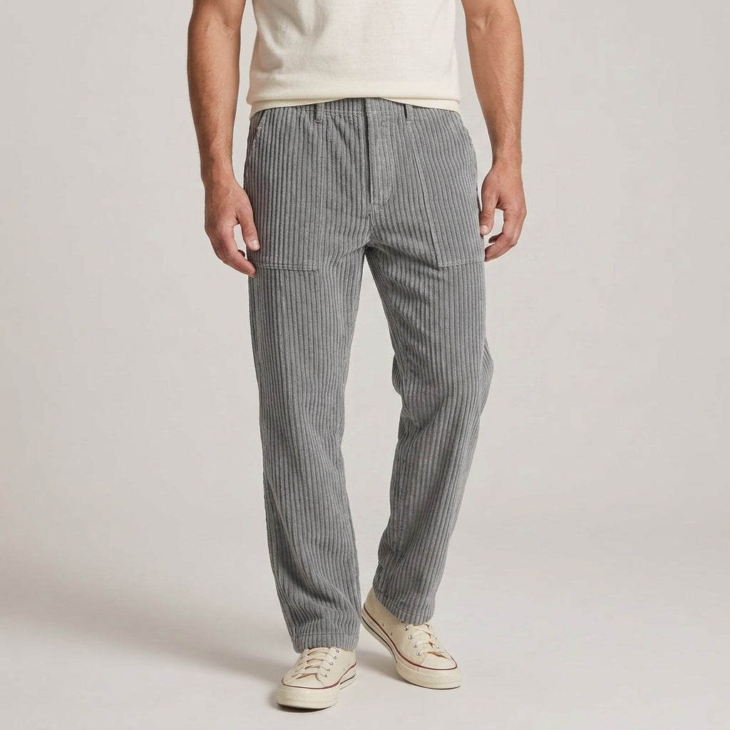 Justin | Polished Relaxed Fit Tapered Corduroy Pants