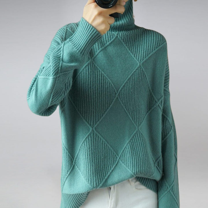 Katherine | Chic Ribbed Knit Turtleneck Sweater