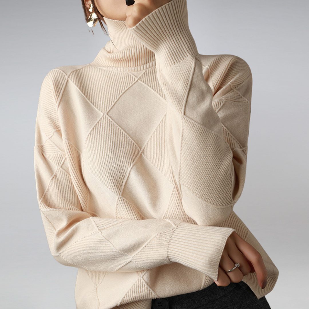 Katherine | Chic Ribbed Knit Turtleneck Sweater