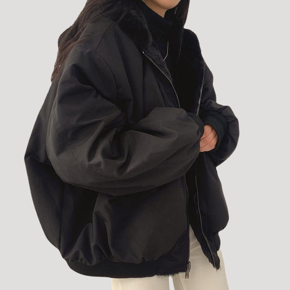 Katherine | Classic Oversized Hooded Sherpa Jacket