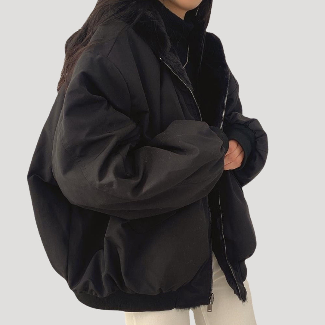 Katherine | Classic Oversized Hooded Sherpa Jacket