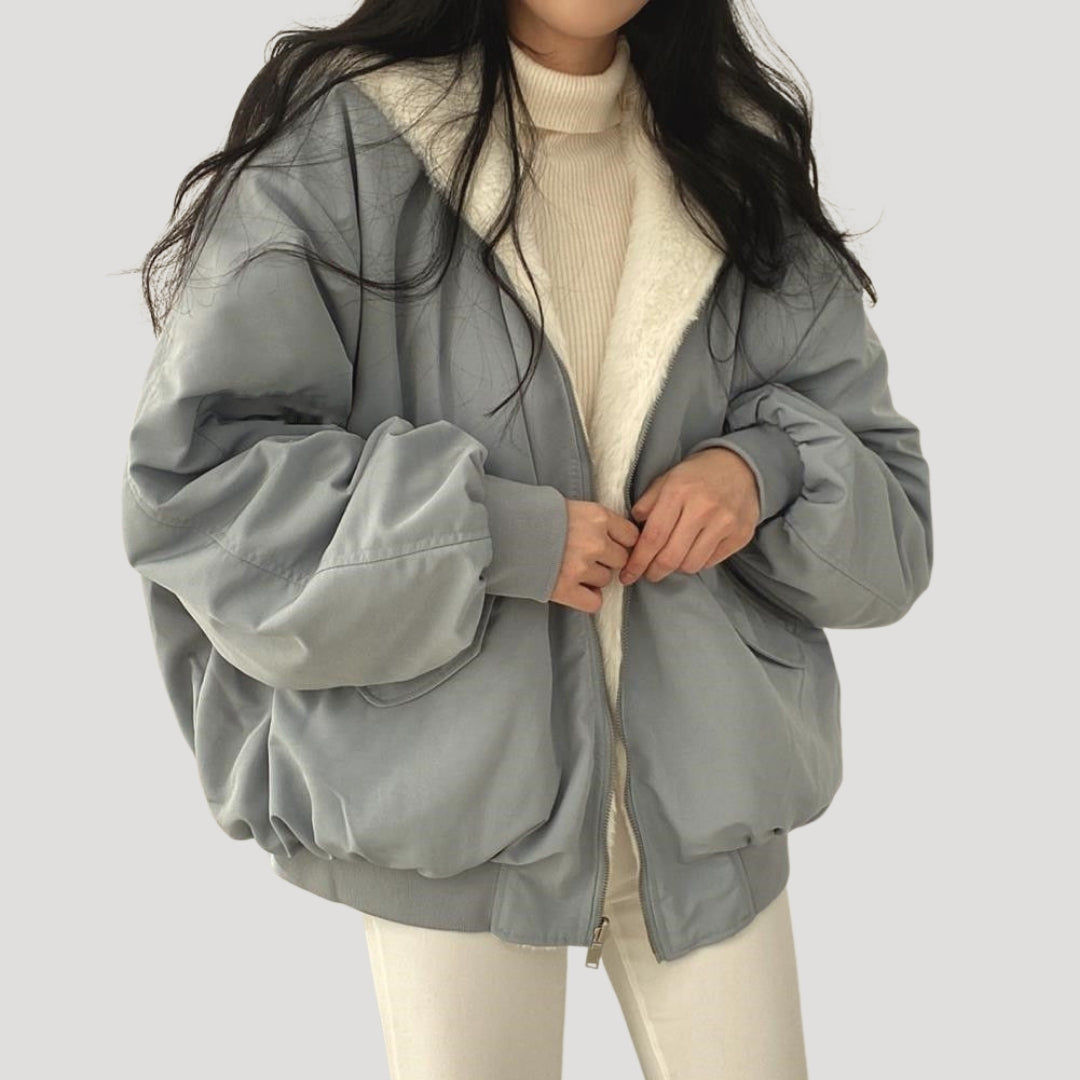 Katherine | Classic Oversized Hooded Sherpa Jacket