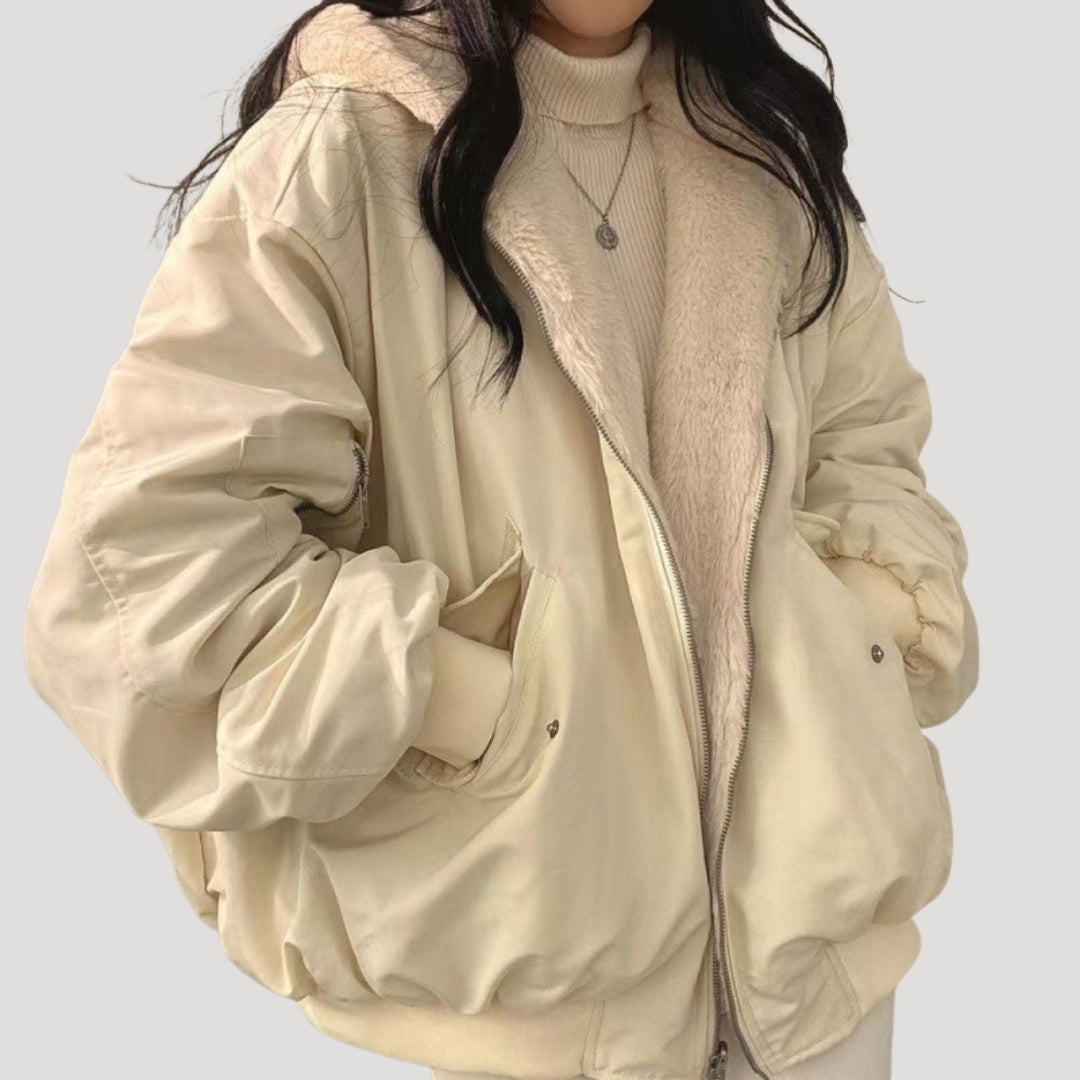 Katherine | Classic Oversized Hooded Sherpa Jacket