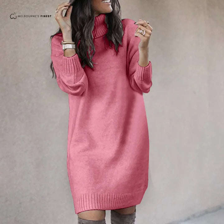 Katherine | Timeless Turtleneck Knit Fall Wedding Guest Sweater Dress