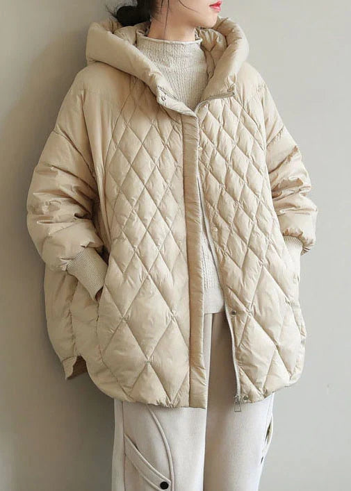 Kathleen | Classic Hooded Diamond Quilted Puffer Jacket