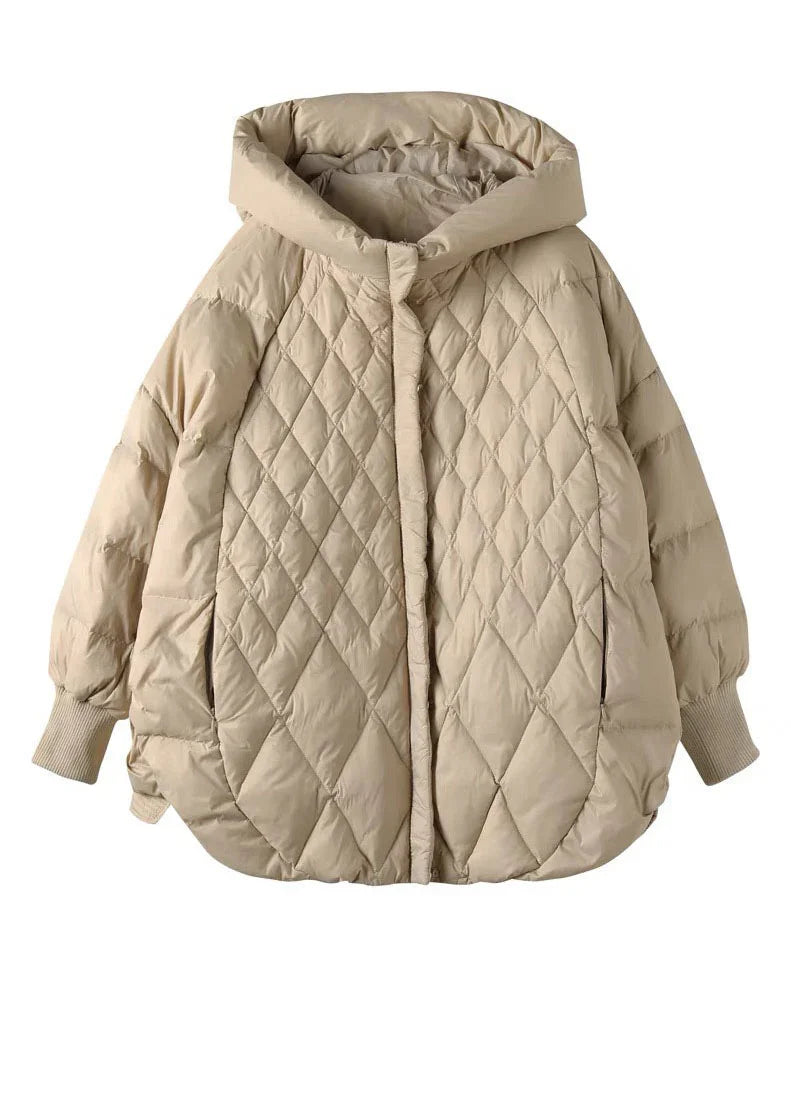 Kathleen | Classic Hooded Diamond Quilted Puffer Jacket
