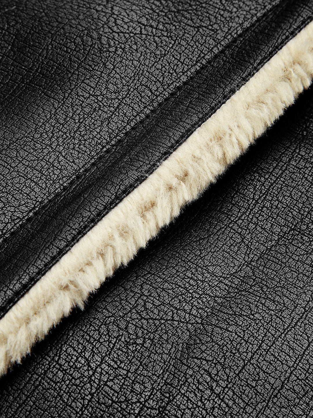 Kathryn | Elegant Sherpa Lined Shearling Moto Jacket