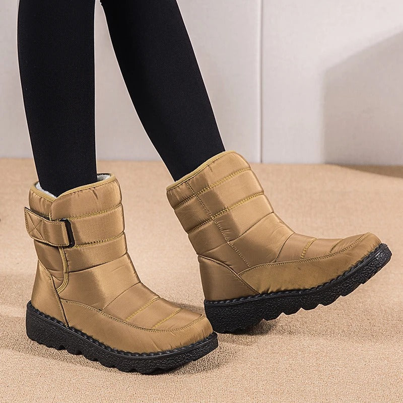 Kayla | Quilted Mid-Calf Winter Snow Boots