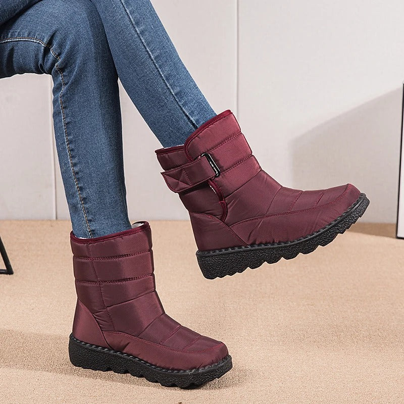 Kayla | Quilted Mid-Calf Winter Snow Boots
