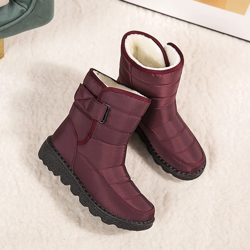 Kayla | Quilted Mid-Calf Winter Snow Boots